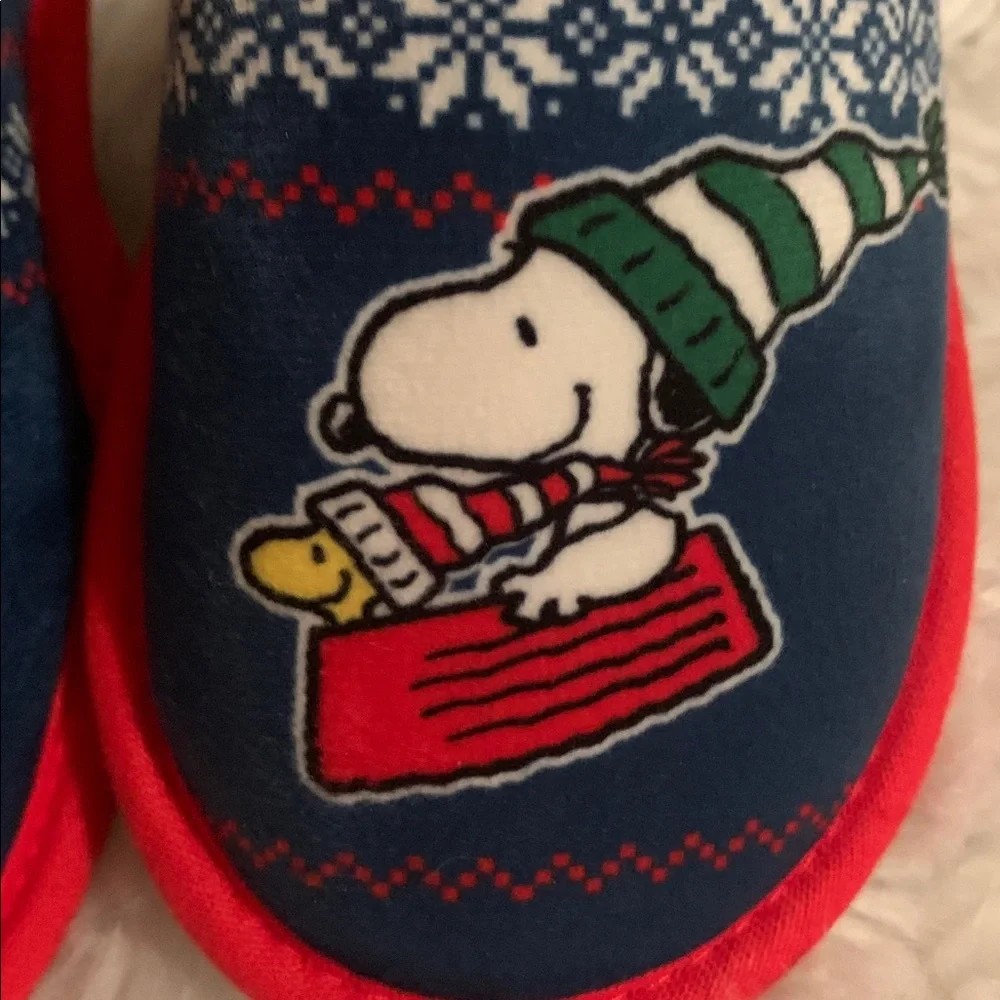 PEANUTS Snoopy youth slippers in size 9-10 NWT